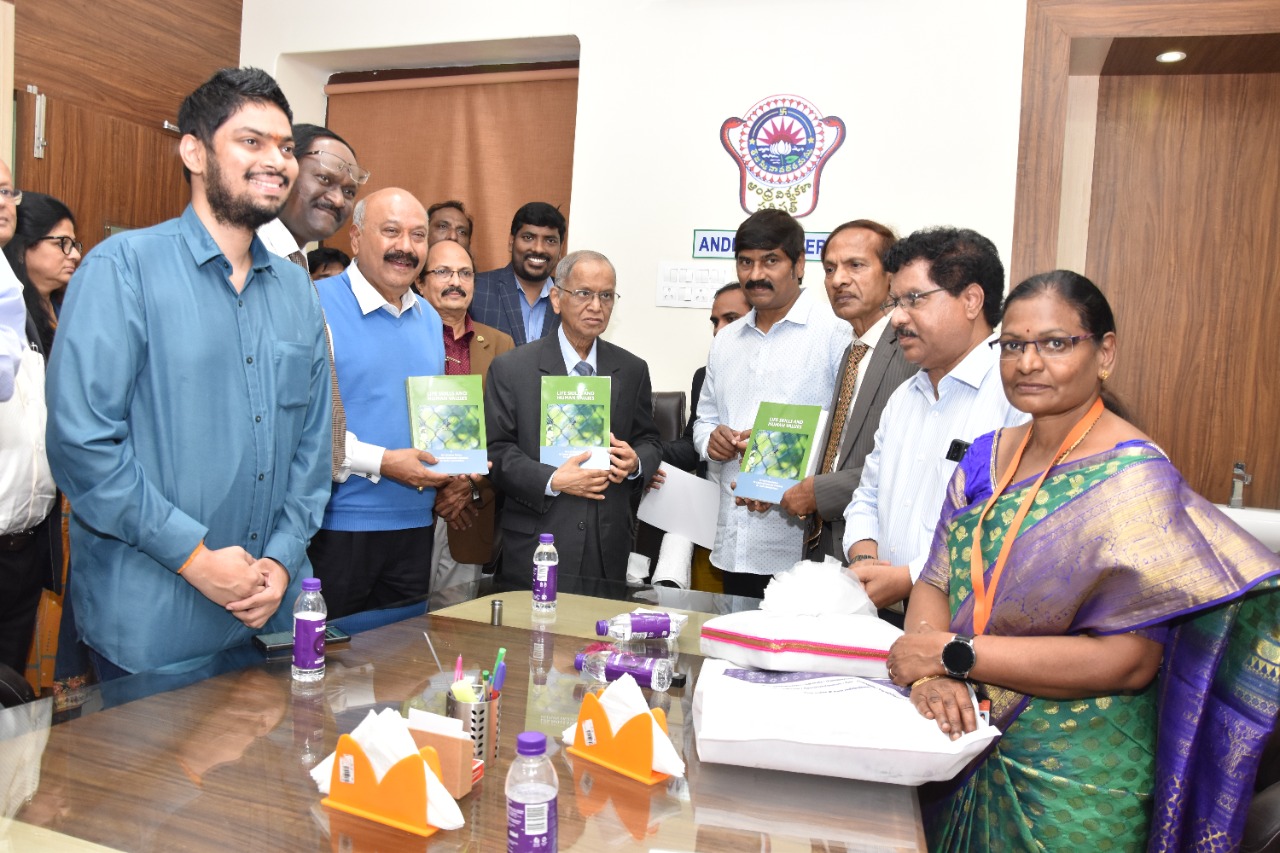 My book 'Life Skills & Human Values' released by Shri Narayana Murthy Garu, the legendary cofounder and retired chairman of Indian tech giant Infosys